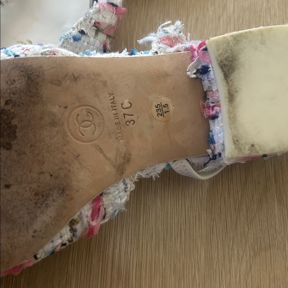 tweed sling back flats 37 - Picture 3 of 6